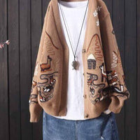 Embroidery knitted Cardigan