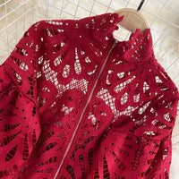 VINTAGE CROP RED BLOUSE