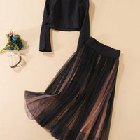 LEISA TOP & MESH SKIRT