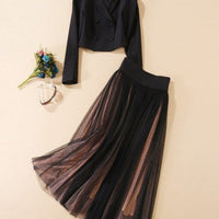 LEISA TOP & MESH SKIRT