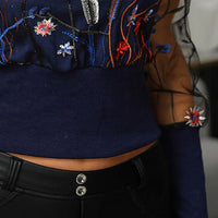 Renne Embroidered Floral Blouse