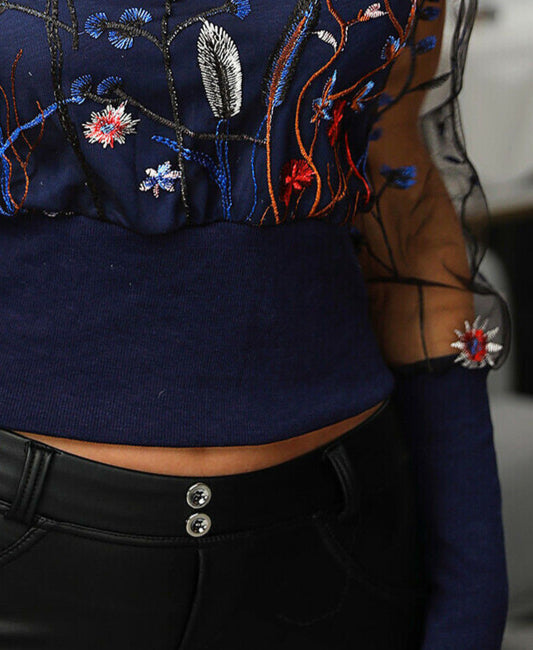 Renne Embroidered Floral Blouse