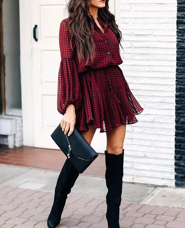 Karina Plaid  Dress