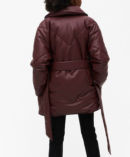 Ruby Loose PU Leather Coat