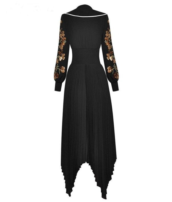 Katrine Asymmetrical Pleated Dress