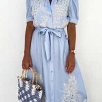 BELLA EMBROIDERED DRESS