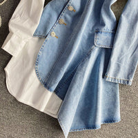 Hannah irregular denim shirt