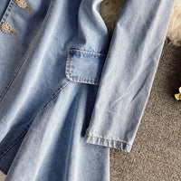 Hannah irregular denim shirt