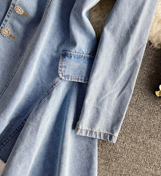 Hannah irregular denim shirt