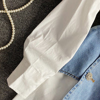 Hannah irregular denim shirt