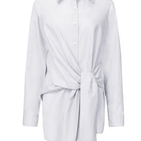 ZANZE SELF-TIE SHIRT /plus size/