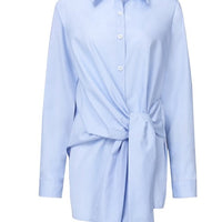 ZANZE SELF-TIE SHIRT /plus size/