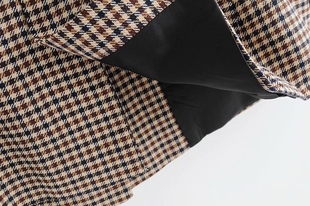 Sara Plaid Office Lady Jacket