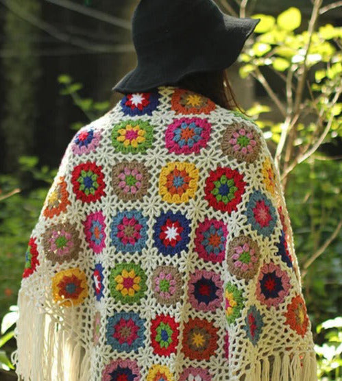 Handmade Retro Knit Shawl