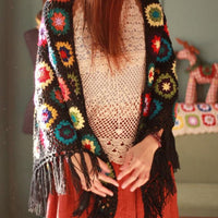 Handmade Retro Knit Shawl