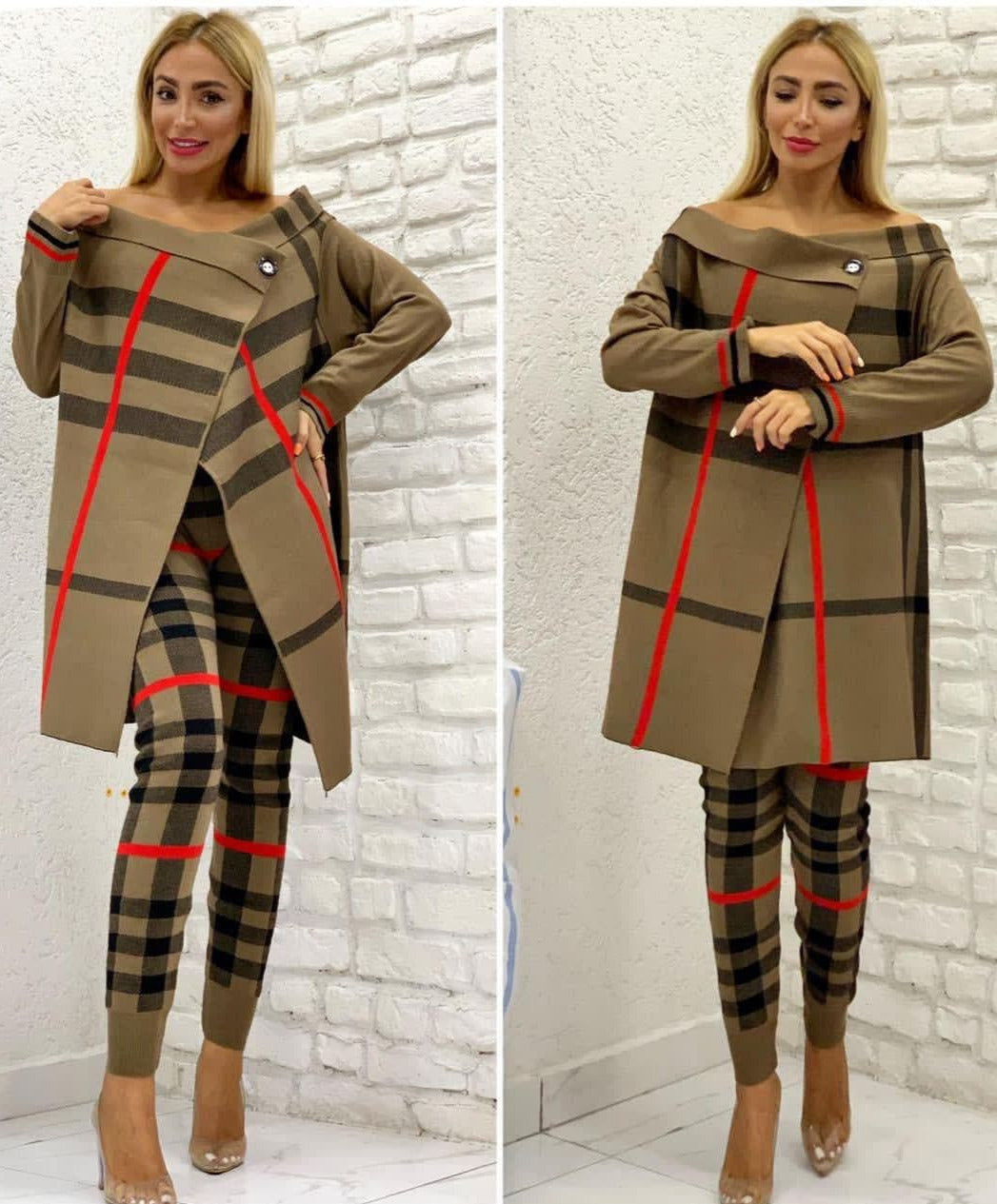 Damir Knitwear Suit Set Striped