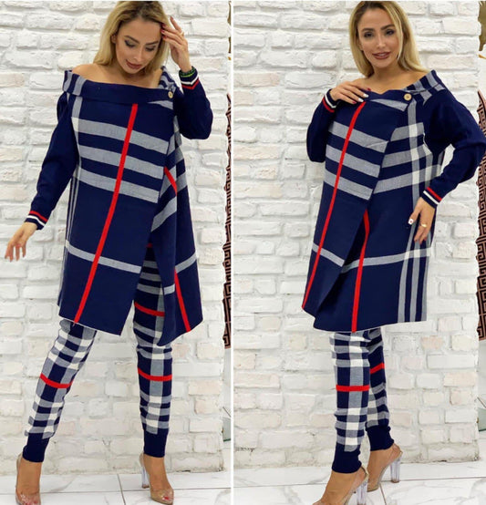 Damir Knitwear Suit Set Striped