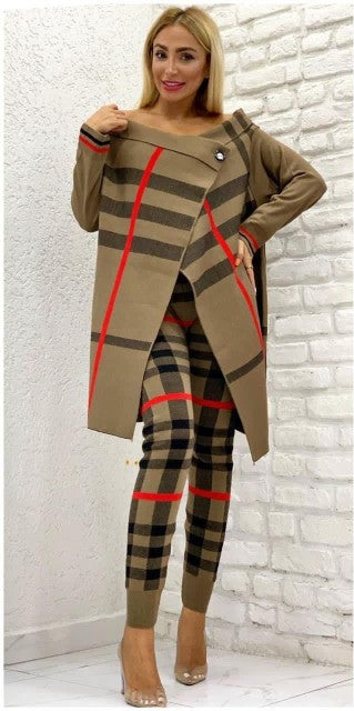 Damir Knitwear Suit Set Striped