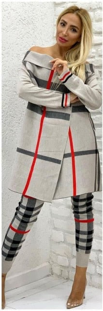 Damir Knitwear Suit Set Striped