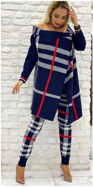 Damir Knitwear Suit Set Striped