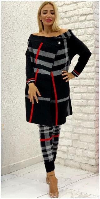 Damir Knitwear Suit Set Striped