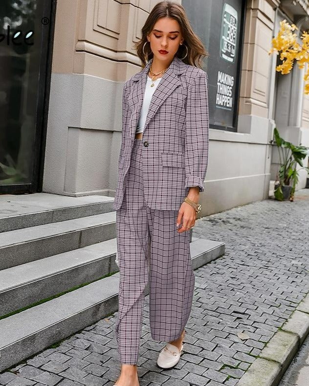 Charlotte plaid Streetwear Suit