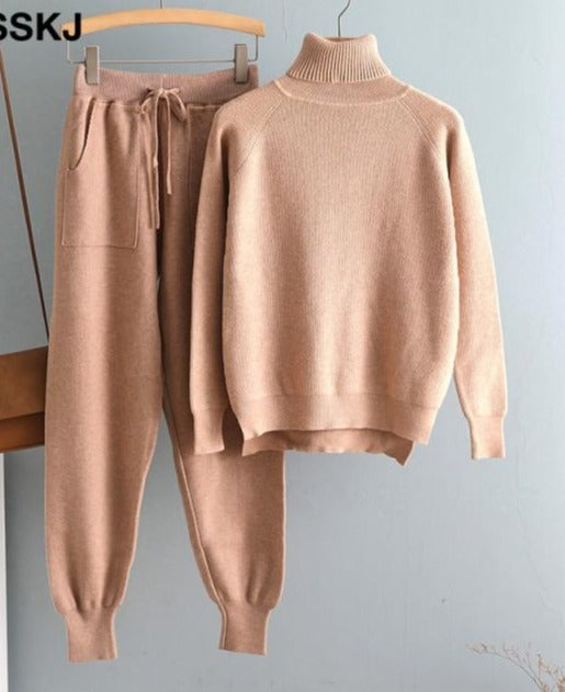 Jerry Knitted  Sweater&Pants 2 Pieces Set