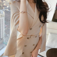 Camelia  Double-Breasted Dress