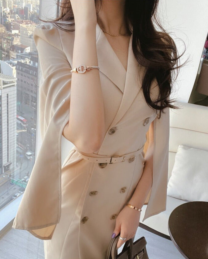 Camelia  Double-Breasted Dress