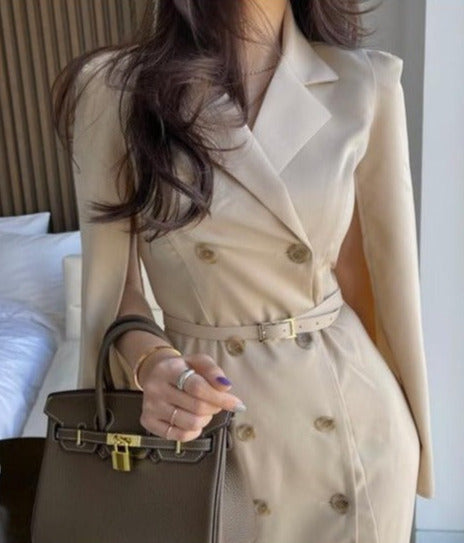 Camelia  Double-Breasted Dress