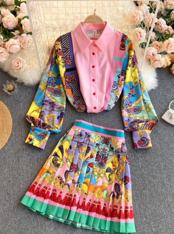 KERRY SHIRT & SKIRT SET