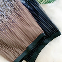 Lina Pleated Skirt &Leapard Print