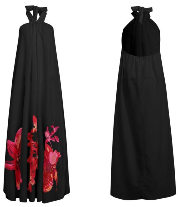 DOREEN HALTER DRESS /plus size/