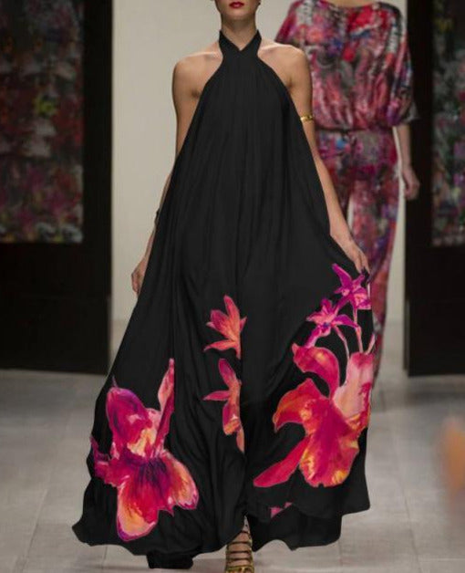 DOREEN HALTER DRESS /plus size/