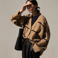 LORRA PLAID CARDIGAN
