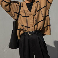 LORRA PLAID CARDIGAN