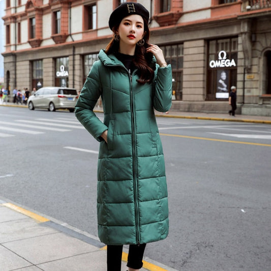 Hot Sale Winter Women Jacket X-long Parkas Hooded Cotton Padded Female Coat High Quality Warm Outwear Womens Parka Winter Coat