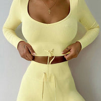 Linda 2 Pieces Set Crop Top&Shorts