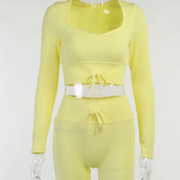 Linda 2 Pieces Set Crop Top&Shorts