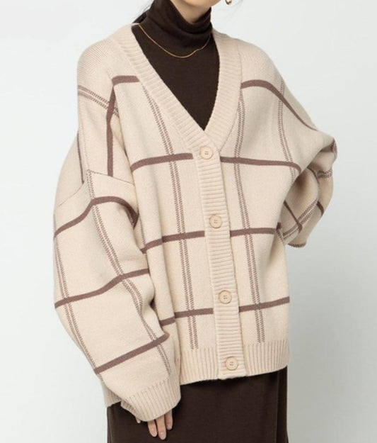 LORRA PLAID CARDIGAN