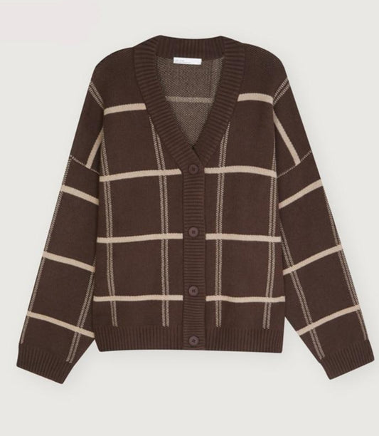 LORRA PLAID CARDIGAN