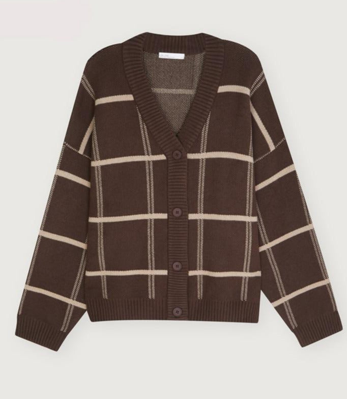 LORRA PLAID CARDIGAN