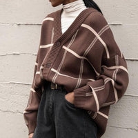 LORRA PLAID CARDIGAN