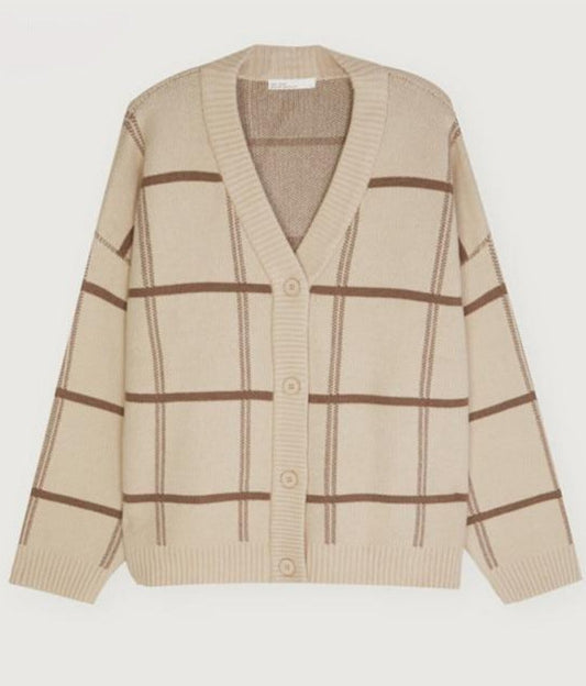 LORRA PLAID CARDIGAN