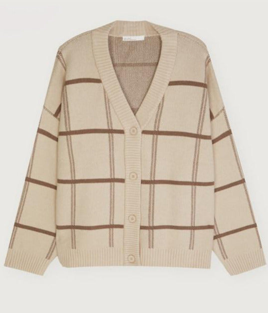 LORRA PLAID CARDIGAN