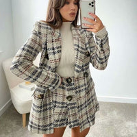 MARTA CHECK BLAZER & SKORT