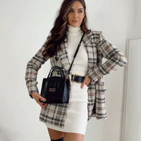 MARTA CHECK BLAZER & SKORT