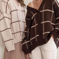 LORRA PLAID CARDIGAN