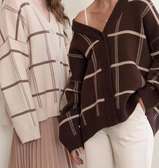 LORRA PLAID CARDIGAN