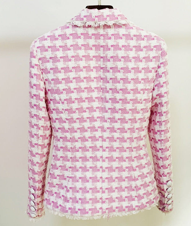Houndstooth Blends Tweed Blazer
